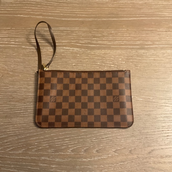 LOUIS VUITTON Damier Ebene Neverfull MM GM Pochette - Picture 2 of 6